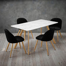 Venice Marble Effect White Dining Table by Lavishway | Dining Tables-35364