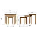 Guildford Solid Oak Nest Of 3 Table by Lavishway | Nest of Tables-31979