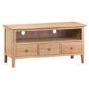 Nordic Oak Large 3 Drawers TV Unit by Lavishway | TV Units Cabinets-32244
