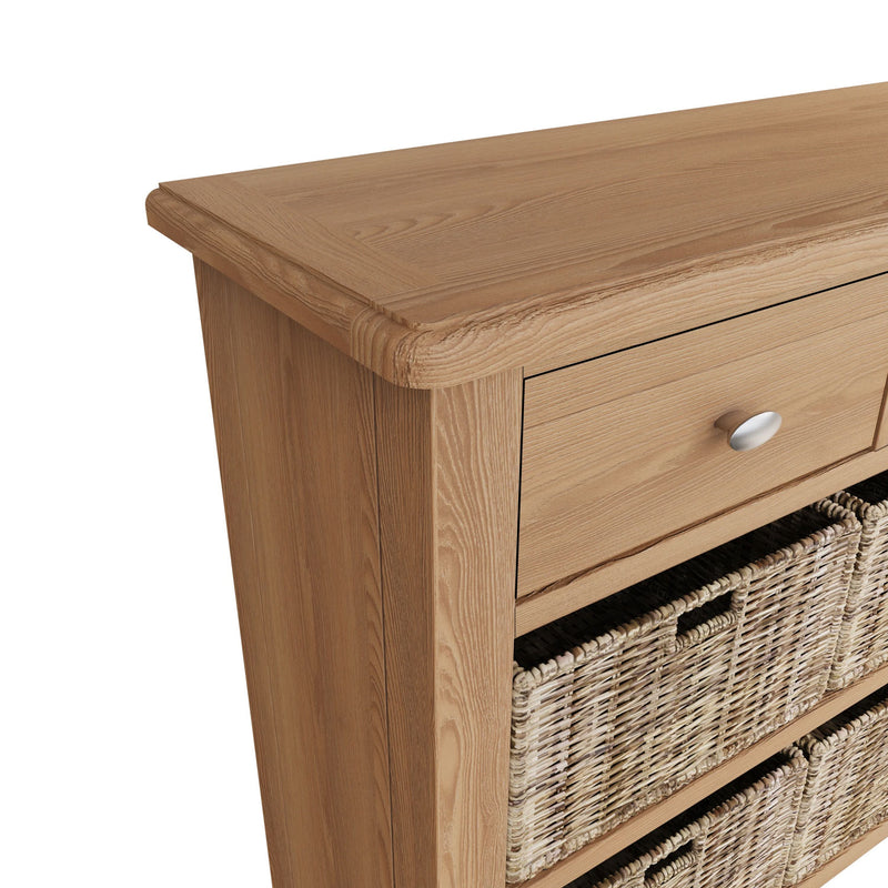 Guildford Solid Oak 3 Drawers Cabinet by Lavishway | Hallway Cabinets-32057