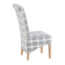 Cappuccino Check Dining Chair - Set of 2 by Lavishway | Dining Chairs-36207