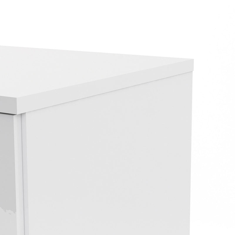 Naia 2 Doors 1 Drawer White Wardrobe by Lavishway | Wardrobe-29373