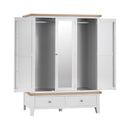 Tattershall Oak Top Large 3 Door Wardrobe by Lavishway | Wardrobe-32919