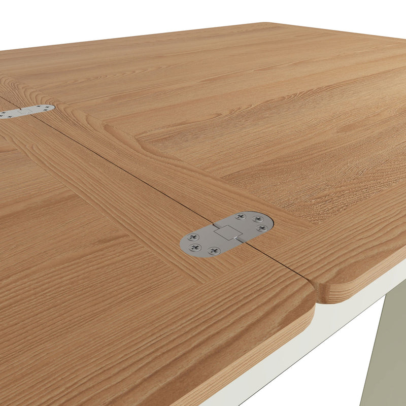 Grantham Flip Oak Top White Dining Table by Lavishway | Dining Tables-37092