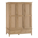 Nordic Oak Large 3 Doors Wardrobe by Lavishway | Wardrobe-32273