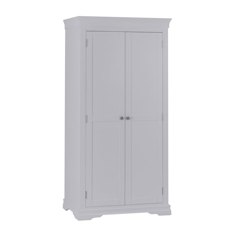 Swallow 2 Doors Full Hanging Wardrobe in Grey by Lavishway | Wardrobe-31575
