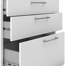 Prima White 4 Drawers Bookcase With 3 Shelves by Lavishway | Book Shelves and Cabinets-29101