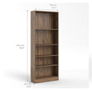 Basic Tall Wide Bookcase With 4 Shelves by Lavishway | Book Shelves and Cabinets-30678