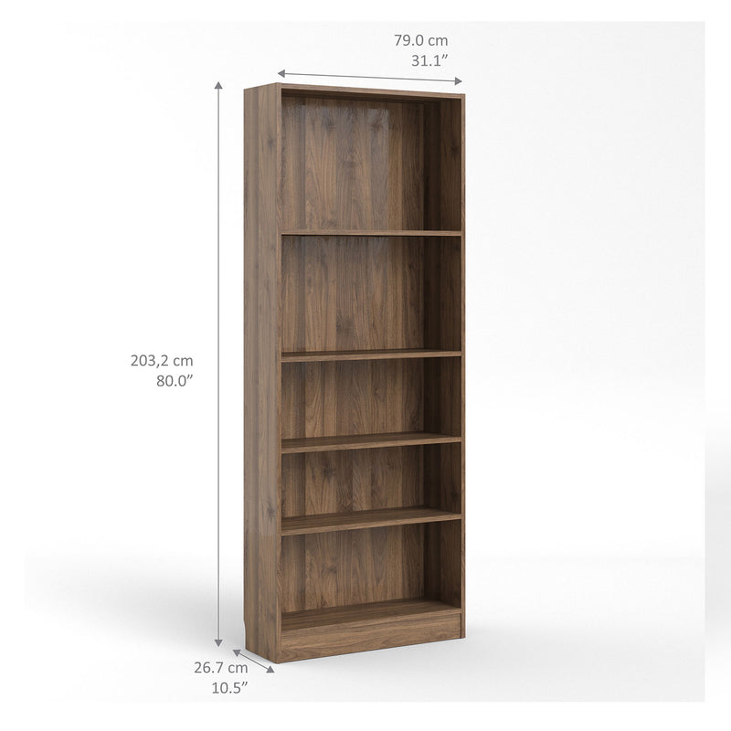 Basic Tall Wide Bookcase With 4 Shelves by Lavishway | Book Shelves and Cabinets-30678