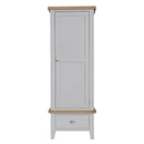 Tattershall Oak Top Single Wardrobe in Grey by Lavishway | Wardrobe-36004