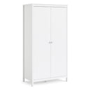 Madrid White Finish 2 Doors Wardrobe by Lavishway | Wardrobe-29500