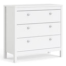 Madrid White Wooden 3 Chest Of Drawers by Lavishway | Chest Of Drawers-29519
