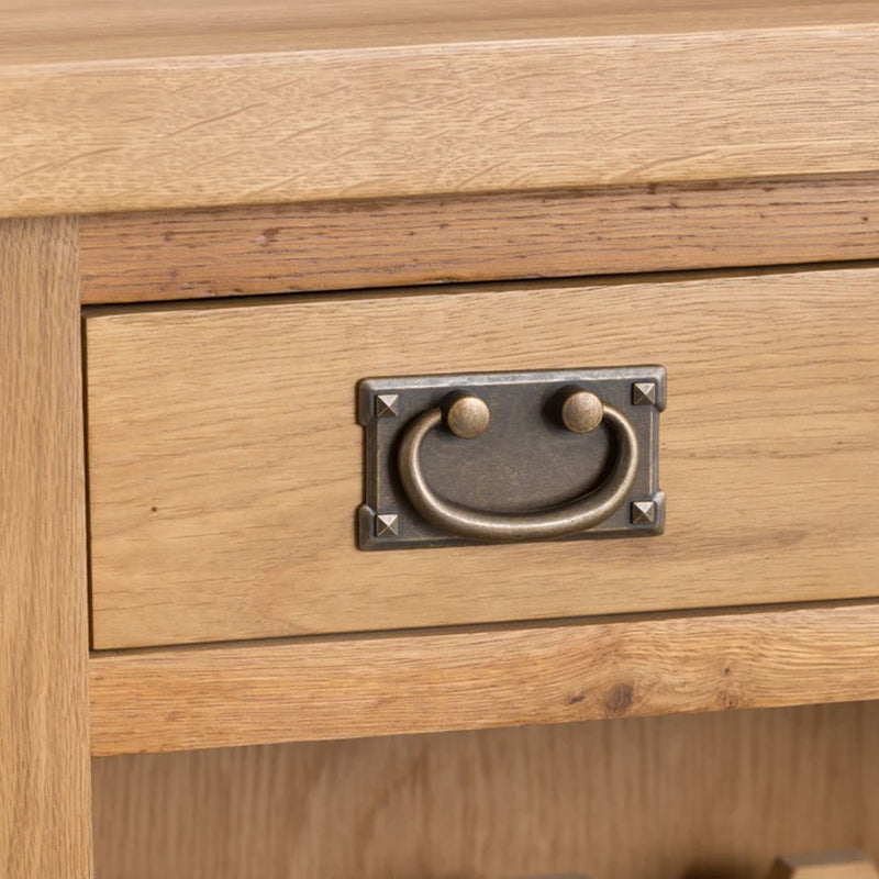 Chunky Oak Small 2 Drawers Wine Rack by Lavishway | Wine Racks-32578