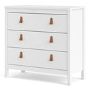 Barcelona White 3 Chest Of Drawers by Lavishway | Chest Of Drawers-29828