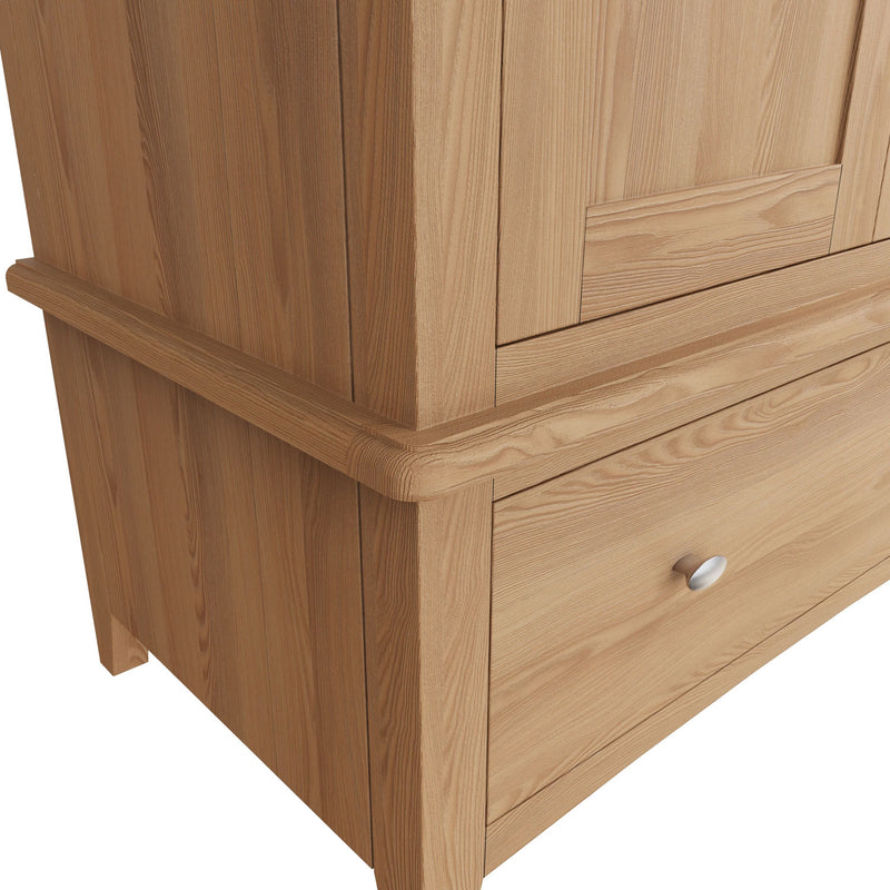 Guildford Solid Oak Gents Wardrobe by Lavishway | Wardrobe-36796