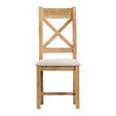 Chunky Fabric Seat Dining Chair Set of 2 by Lavishway | Dining Chairs-37180