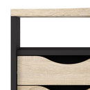 Function Plus Oak & Black Corner Desk by Lavishway | Desk Pedestals-29677