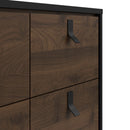 Ry Black & Walnut Finish Chest of 6 Drawers by Lavishway | Chest Of Drawers-29320