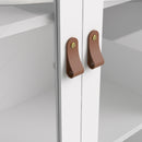 Barcelona White 2 Glass Doors Display Cabinet by Lavishway | Display Cabinet-29771