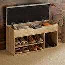 Wooden Grey Shoe Storage Cabinet With Seating by Lavishway | Shoe Cabinets-39024