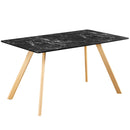 Venice Marble Effect Black Dining Table by Lavishway | Dining Tables-35371