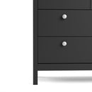 Madrid Black Wooden 8 Drawers Double Dresser by Lavishway | Sideboards-29956