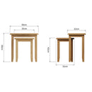 Guildford Solid Oak Nest Of 2 Table by Lavishway | Nest of Tables-31988