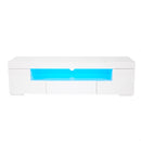 Milano High Gloss LED White Media Unit by Lavishway | TV Units Cabinets-35387