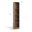 Basic Tall Narrow Bookcase With 4 Shelves by Lavishway | Book Shelves and Cabinets-30704