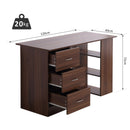 3 Drawers Workstation Computer Desk by Lavishway | Walnut Desks-38599