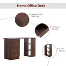 3 Drawers Workstation Computer Desk by Lavishway | Walnut Desks-38600