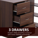 3 Drawers Workstation Computer Desk by Lavishway | Walnut Desks-38601