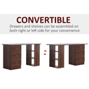 3 Drawers Workstation Computer Desk by Lavishway | Walnut Desks-38602