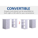 3 Drawers Workstation Computer Desk by Lavishway | Walnut Desks-38611