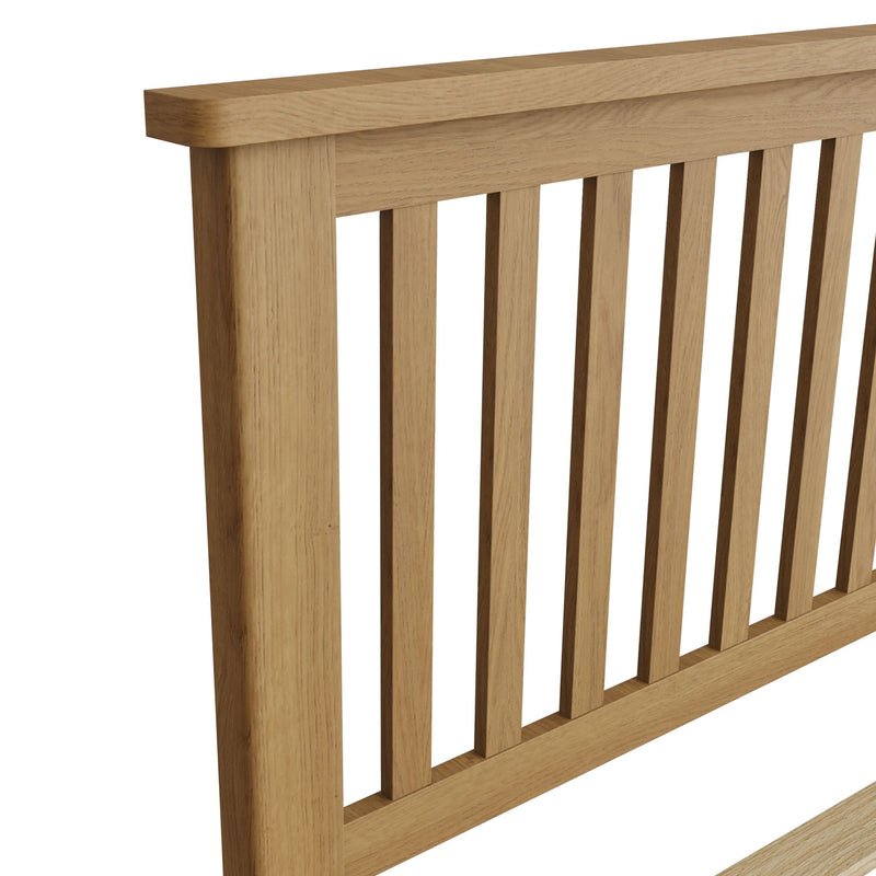 Oregon Rustic Oak Finish Bed Frame by Lavishway | Wooden Beds-36263