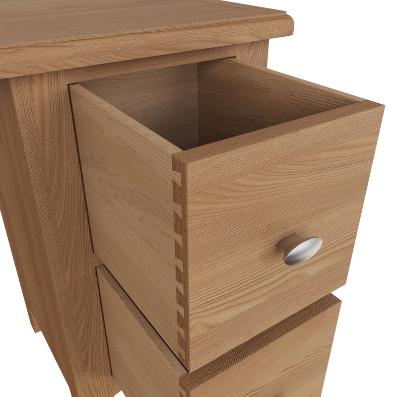 Guildford Solid Oak 2 Drawer Bedside Cabinet by Lavishway | Bedside Tables-36818
