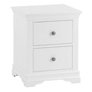 Swallow White 2 Drawers Wide Bedside Cabinet by Lavishway | Bedside Tables-31587