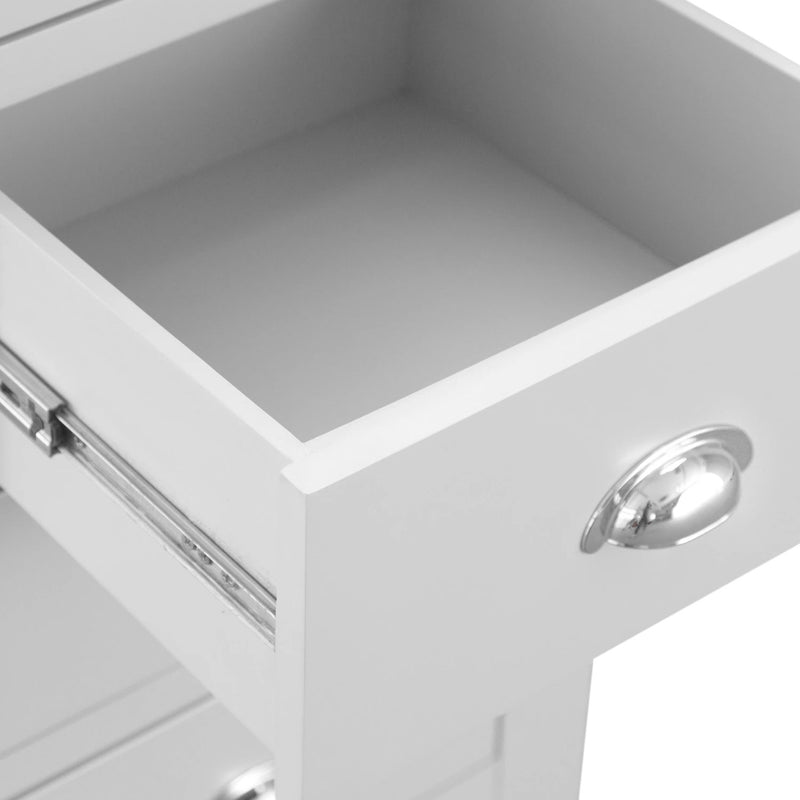 Tattershall Oak Top Single Wardrobe in White by Lavishway | Wardrobe-35985