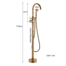 Black & Bronze Floor Standing Bathtub Tap by Lavishway | Bathtub Faucets-49413