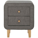 Round Edges Bedside Table - Grey by Lavishway | Bedside Tables-43477