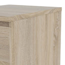 Naia Oak Finish 3 Drawers Bedside Table by Lavishway | Bedside Tables-29910