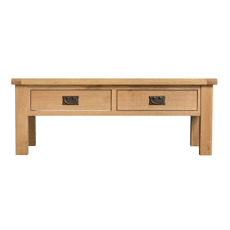 Chunky Oak 2 Drawer Large Coffee Table by Lavishway | Coffee Tables-37165
