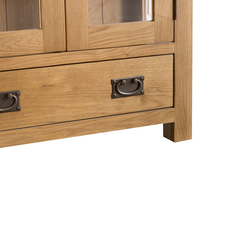 Chunky Oak 2 Doors Display Cabinet by Lavishway | Display Cabinet-32483