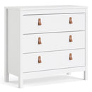 Barcelona White 3 Chest Of Drawers by Lavishway | Chest Of Drawers-29827