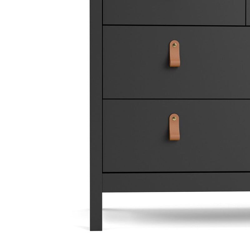 Barcelona Matt Black 8 Drawers Double Dresser by Lavishway | Sideboards-30261