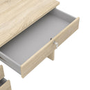 Function Plus Oak Finish 5 Drawers Desk by Lavishway | Desk Pedestals-29596