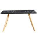 Venice Marble Effect Black Dining Table by Lavishway | Dining Tables-35374