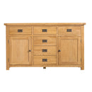 Chunky Oak 2 Doors 6 Drawers Wooden Sideboard by Lavishway | Sideboards-32486
