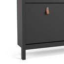 Barcelona Black 4 Tilting Doors Shoe Cabinet by Lavishway | Shoe Cabinets-30270