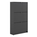 Shoes Black 3 Tilting & 2 Layer Shoe Cabinet by Lavishway | Shoe Cabinets-28995
